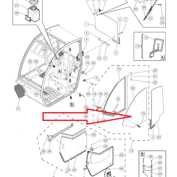 SZYBA DRZWI OTWIERANA GENIE
